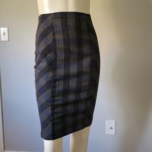 NWOT ASOS pencil skirt. plaid print.